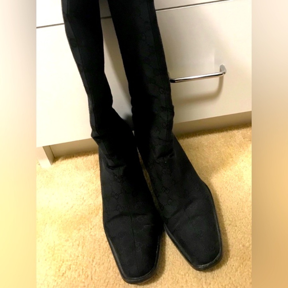 Gucci monogram boots size 7 ~half